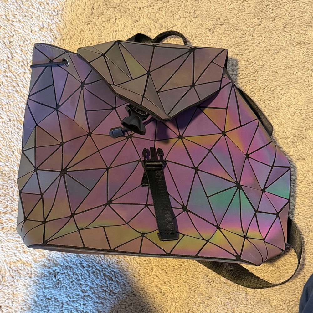 Geometric Iridescent Backpack